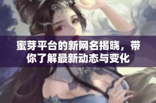 蜜芽平台的新网名揭晓，带你了解最新动态与变化
