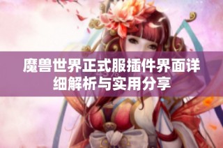 魔兽世界正式服插件界面详细解析与实用分享