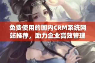 免费使用的国内CRM系统网站推荐，助力企业高效管理客户关系