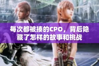 每次都被揍的CPO，背后隐藏了怎样的故事和挑战