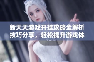 新天天游戏开挂攻略全解析技巧分享，轻松提升游戏体验