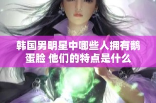 韩国男明星中哪些人拥有鹅蛋脸 他们的特点是什么