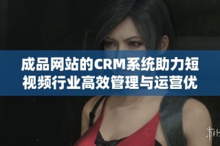 成品网站的CRM系统助力短视频行业高效管理与运营优化