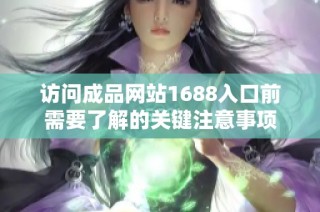 访问成品网站1688入口前需要了解的关键注意事项