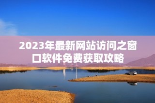 2023年最新网站访问之窗口软件免费获取攻略