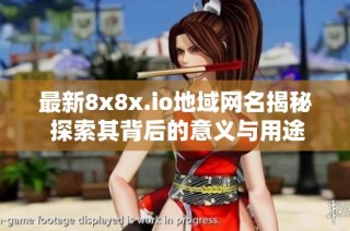 最新8x8x.io地域网名揭秘 探索其背后的意义与用途