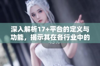 深入解析17+平台的定义与功能，揭示其在各行业中的应用与价值
