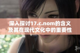 深入探讨17.c.nom的含义及其在现代文化中的重要性与影响力