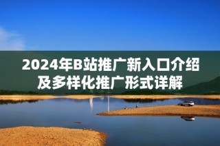 2024年B站推广新入口介绍及多样化推广形式详解