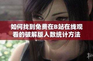 如何找到免费在B站在线观看的破解版人数统计方法