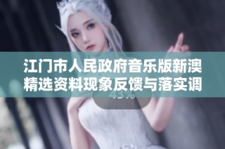 江门市人民政府音乐版新澳精选资料现象反馈与落实调研报告