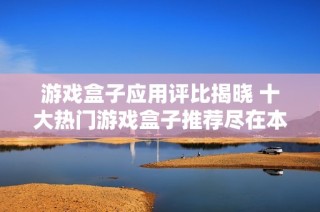 游戏盒子应用评比揭晓 十大热门游戏盒子推荐尽在本文中等你来发现