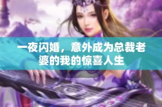 一夜闪婚，意外成为总裁老婆的我的惊喜人生
