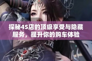 探秘4S店的顶级享受与隐藏服务，提升你的购车体验