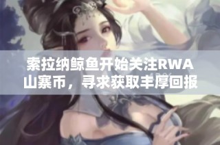 索拉纳鲸鱼开始关注RWA山寨币，寻求获取丰厚回报的新机会