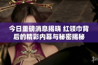 今日重磅消息揭晓 红领巾背后的精彩内幕与秘密揭秘