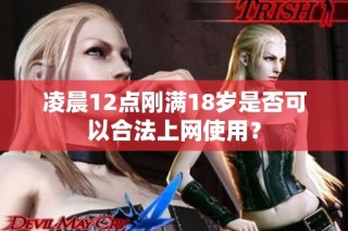 凌晨12点刚满18岁是否可以合法上网使用？