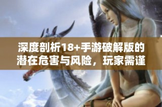 深度剖析18+手游破解版的潜在危害与风险，玩家需谨慎对待
