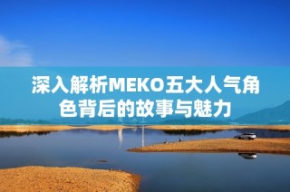 深入解析MEKO五大人气角色背后的故事与魅力