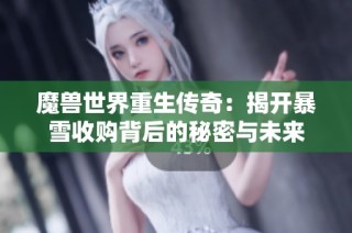 魔兽世界重生传奇：揭开暴雪收购背后的秘密与未来