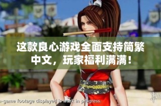 这款良心游戏全面支持简繁中文，玩家福利满满！