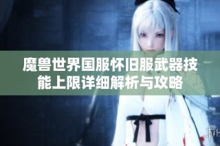 魔兽世界国服怀旧服武器技能上限详细解析与攻略