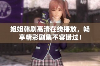 姐姐韩剧高清在线播放，畅享精彩剧集不容错过！