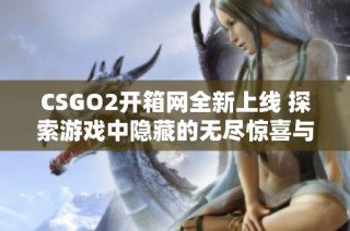 CSGO2开箱网全新上线 探索游戏中隐藏的无尽惊喜与乐趣