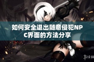 如何安全退出随意侵犯NPC界面的方法分享