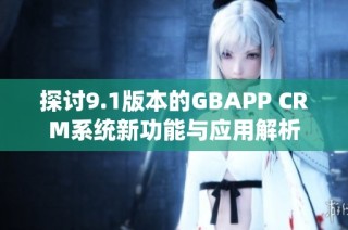 探讨9.1版本的GBAPP CRM系统新功能与应用解析