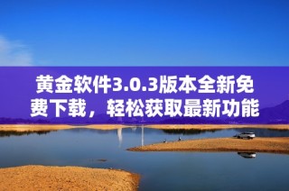 黄金软件3.0.3版本全新免费下载，轻松获取最新功能与更新