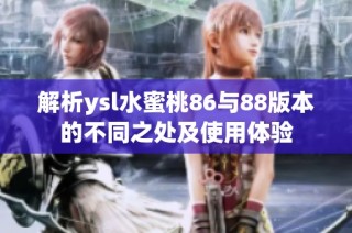 解析ysl水蜜桃86与88版本的不同之处及使用体验