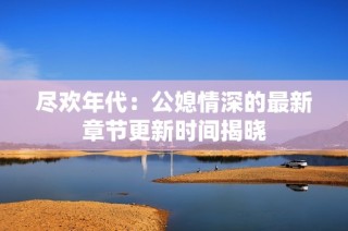 尽欢年代：公媳情深的最新章节更新时间揭晓