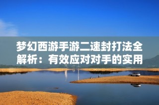梦幻西游手游二速封打法全解析：有效应对对手的实用策略