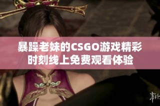 暴躁老妹的CSGO游戏精彩时刻线上免费观看体验