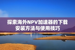 探索海外NPV加速器的下载安装方法与使用技巧