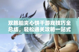 双胞胎夹心饼干游戏技巧全总结，轻松通关攻略一站式分享