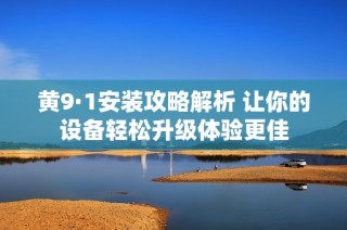 黄9·1安装攻略解析 让你的设备轻松升级体验更佳