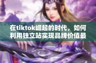 在tiktok崛起的时代，如何利用独立站实现品牌价值最大化