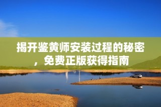 揭开鉴黄师安装过程的秘密，免费正版获得指南