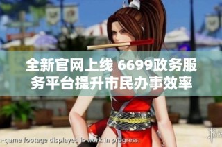 全新官网上线 6699政务服务平台提升市民办事效率