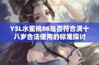 YSL水蜜桃86是否符合满十八岁合法使用的标准探讨
