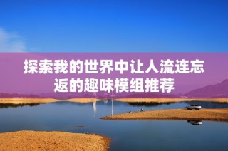 探索我的世界中让人流连忘返的趣味模组推荐