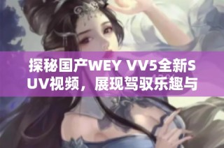 探秘国产WEY VV5全新SUV视频，展现驾驭乐趣与创新科技