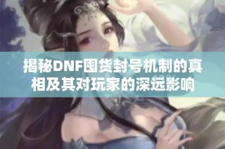 揭秘DNF囤货封号机制的真相及其对玩家的深远影响