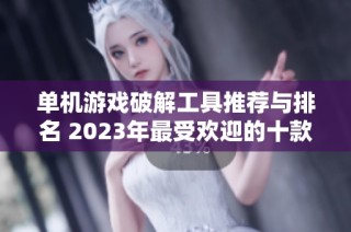 单机游戏破解工具推荐与排名 2023年最受欢迎的十款软件揭秘