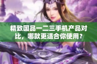 精致国品一二三手机产品对比，哪款更适合你使用？