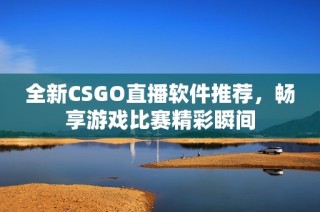 全新CSGO直播软件推荐，畅享游戏比赛精彩瞬间