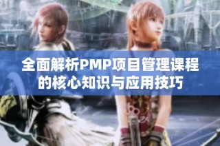 全面解析PMP项目管理课程的核心知识与应用技巧
