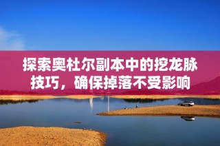 探索奥杜尔副本中的挖龙脉技巧，确保掉落不受影响
